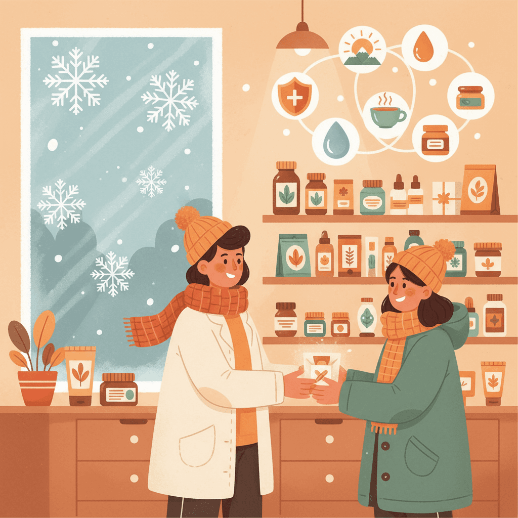 새해, 약국에서 완성하는 겨울철 건강 습관: 면역력 UP & 건조증 OUT!