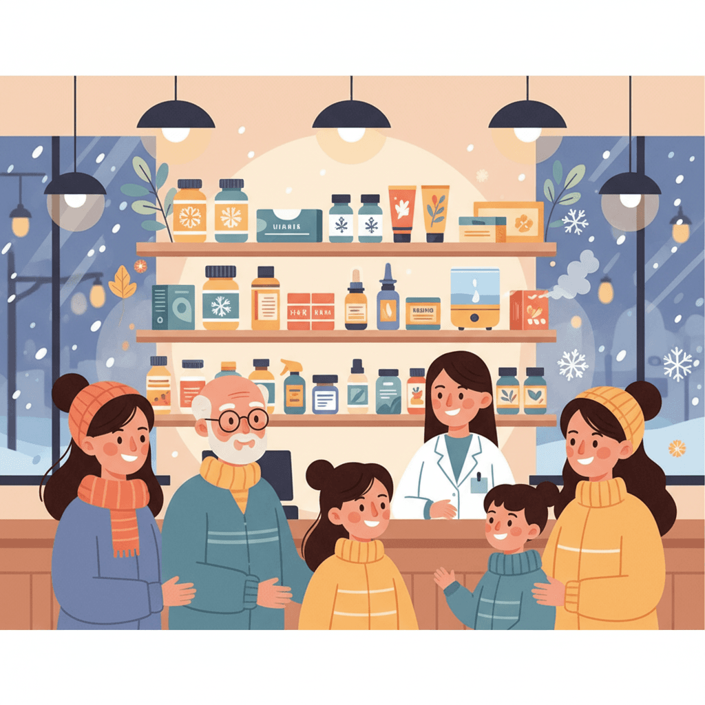 추위와 건조함, 독감 걱정 끝! 약국에서 똑똑하게 챙기는 겨울철 건강 필수템 A to Z