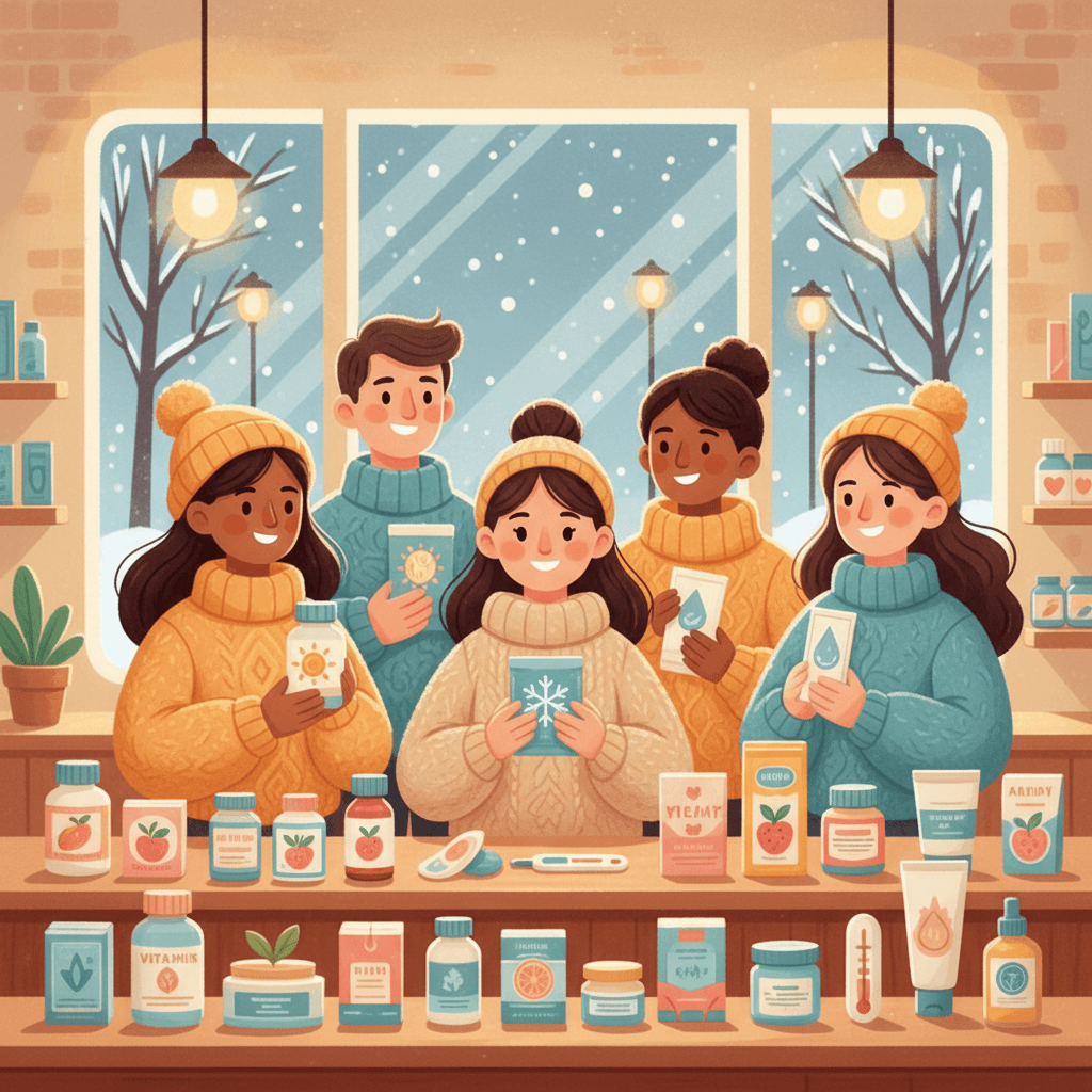 추운 겨울, 면역력 UP! 감기·독감 예방부터 촉촉한 피부까지, 약국에서 똑똑하게 챙기세요!