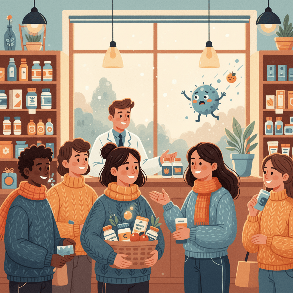 추운 겨울, 약국에서 똑똑하게 면역력 챙기고 감기 걱정 끝!